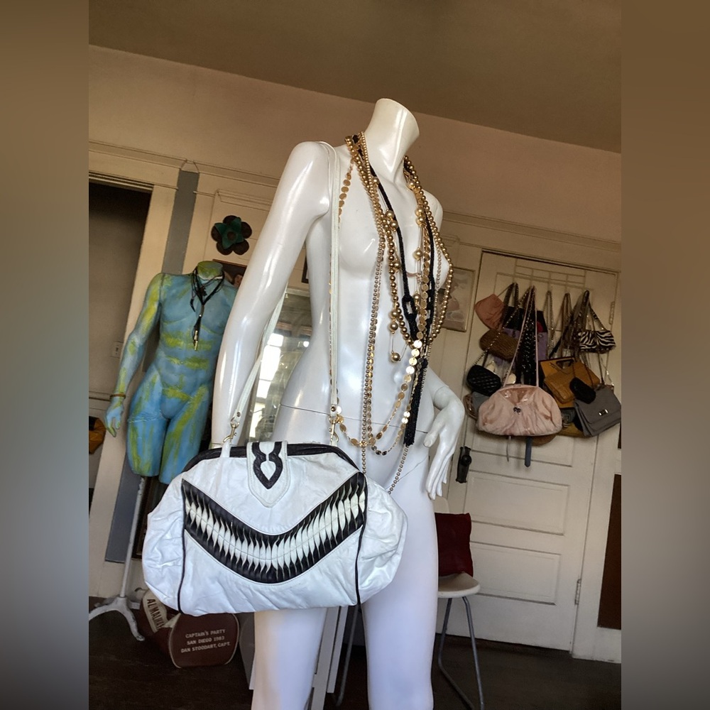 Vintage Samir black/white shoulder bag